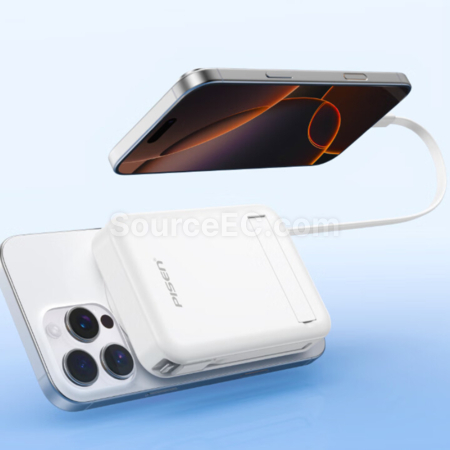 Customization 3C Certified Pisen Wireless Power Bank With Cable And Stand Only Corporate Gifts