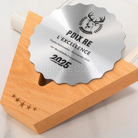 Customization Solid Wood Metal Award Corporate Gifts