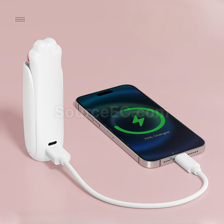 Customization Cat's Paw Mini Fan and Flashlight 2-in-1 Corporate Gifts