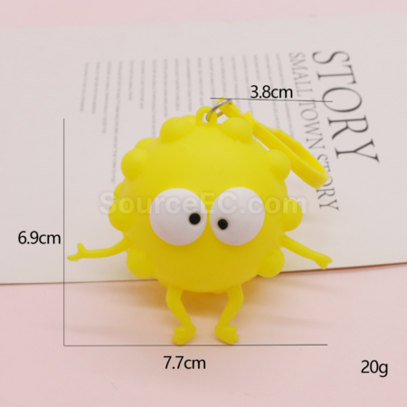 Customization 3D silicone decompression staring coal ball toy Corporate Gifts