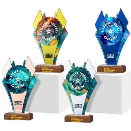 Customization Mirror Crystal Trophy Corporate Gifts