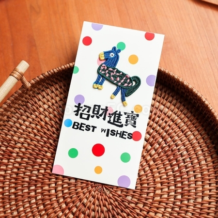 Customization Year of The Horse Embroidery Red Envelopes Corporate Gifts