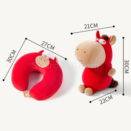 Customization Year of the Horse U-shaped pillow Corporate Gifts