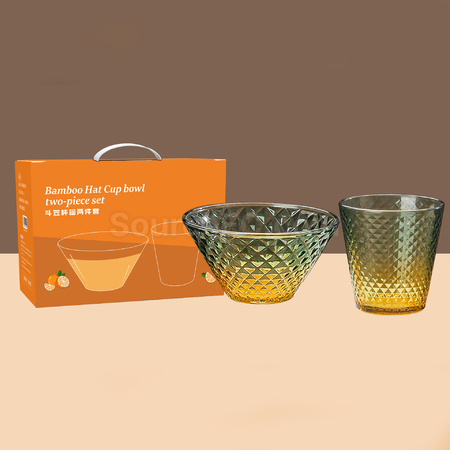 Customization Luxury Glass Bowl + Cup Set Corporate Gifts
