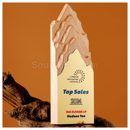 Customization Creative Metal and Solid Wood Trophy Corporate Gifts