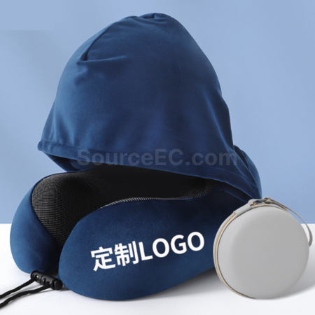 Hooded neck-protecting U-shaped pillow
