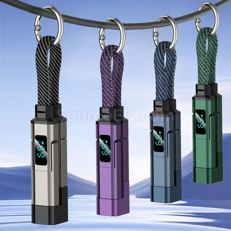 Data cable keychain