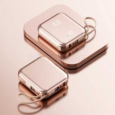 Customization 3c Self-contained Cable Fast Charging Power Bank Corporate Gifts