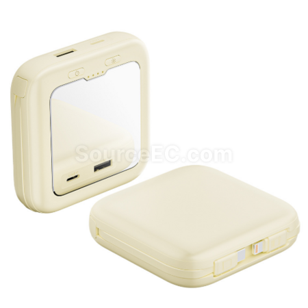 Customization 3C Certified Illuminated Makeup Mirror Power Bank Corporate Gifts