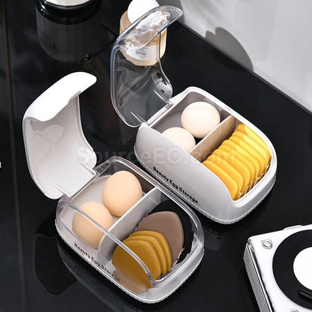 Makeup sponge puff storage box