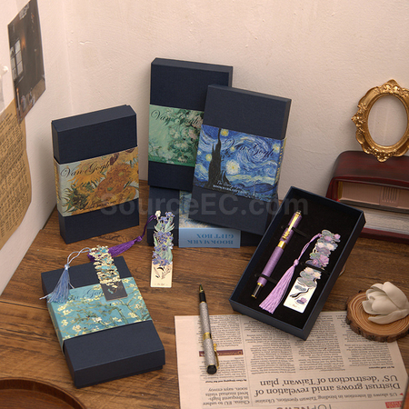 Oil Painting Series Metal Bookmark Gift Box