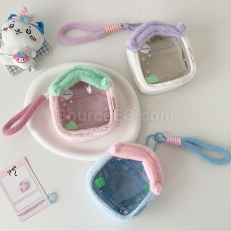 Customization Plush small house transparent doll bag storage bag Corporate Gifts