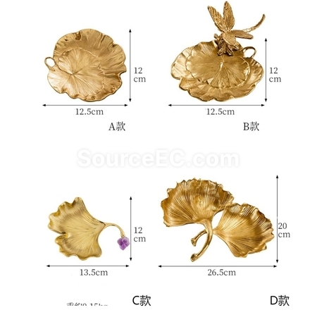 Customization Brass Gold Leaf Ornament Corporate Gifts