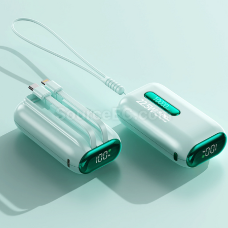 Customization 3c certified power bank with built-in cable and fast charging function Corporate Gifts