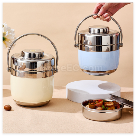 Customization StainlessSteel Double-Layer Vacuum Lunch Box Corporate Gifts