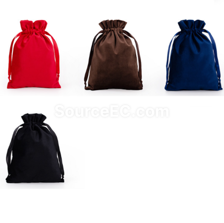 Customization Flannel drawstring bag Corporate Gifts