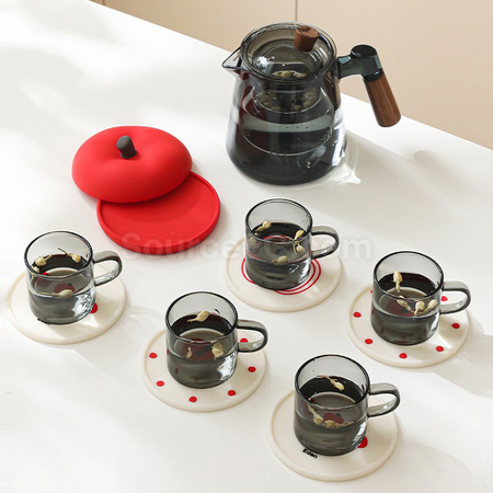 Customization Silicone Apple Insulated Coasters Corporate Gifts