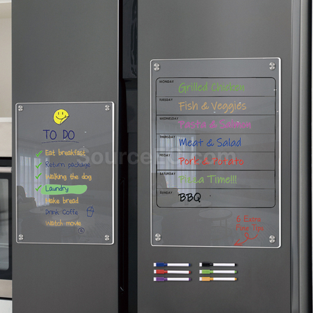 Acrylic 2mm Handwritten Magnetic Message Board Refrigerator Sticker