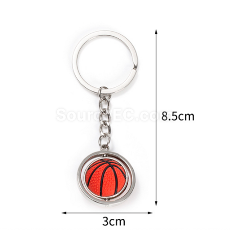 Customization Rotating ball-shaped metal keychain Corporate Gifts