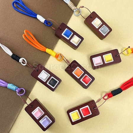 Customization Wooden Pressure Relief Key Pendant Corporate Gifts