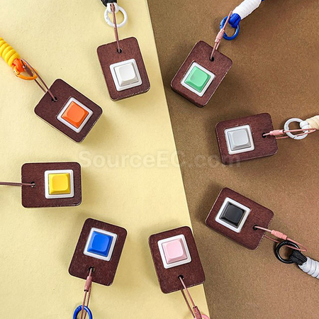 Customization Wooden Pressure Relief Key Pendant Corporate Gifts