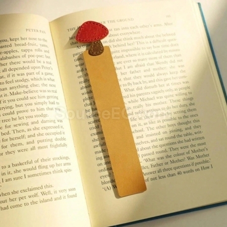 Customization Mushroom Head PU Bookmark Corporate Gifts
