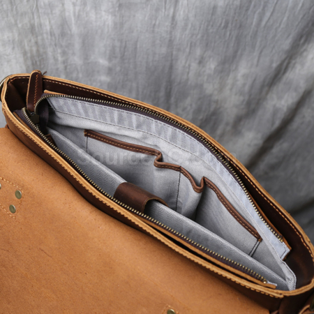 Customization Retro Genuine Leather Briefcase Corporate Gifts