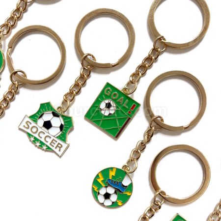 Customization World Cup football peripheral souvenir metal keychain pendant Corporate Gifts