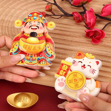 Creative Rotating God of Wealth Refrigerator Magnet