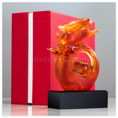 Customization Creative Ancient Glass Jade Rabbit Award Corporate Gifts