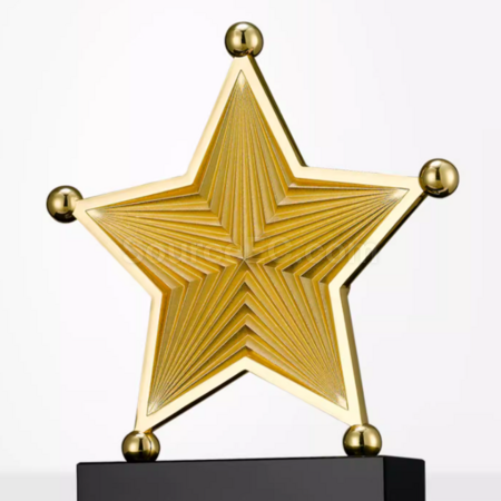 Customization Creative Five-Pointed Star Metal Trophy Corporate Gifts