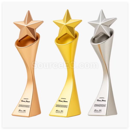 Customization Metal Star Trophy Corporate Gifts