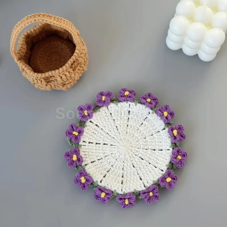 Customization Woven flower cup mat Corporate Gifts