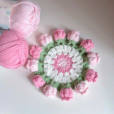 Customization Woven flower cup mat Corporate Gifts