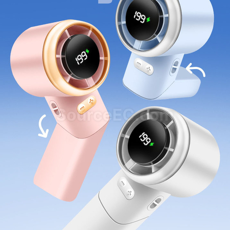 Customization Multi-angle rotating and folding handheld fan Corporate Gifts
