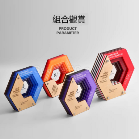 Customization Multi-layer Acrylic Wooden Trophy Corporate Gifts