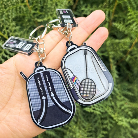 Customization Badminton Shaker Key Chain Pendant Corporate Gifts