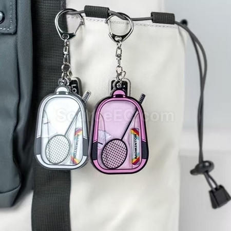 Customization Badminton Shaker Key Chain Pendant Corporate Gifts