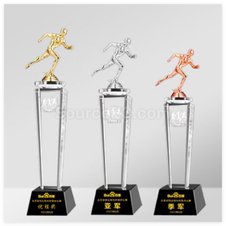 Customization Marathon Crystal Trophy Corporate Gifts