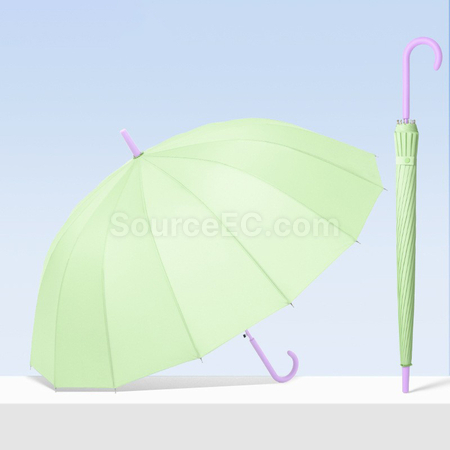 Customization Dopamine Contrasting Color Umbrella With Straight Bar And Long Handle Corporate Gifts