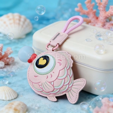 Customization Bubble-blowing fish squeeze toy keychain Corporate Gifts