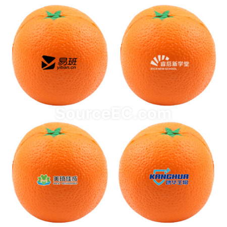 Customization Orange-shaped PU stress ball Corporate Gifts