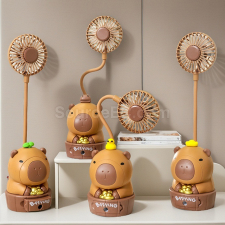 Customization Cartoon Pencil Sharpener USB Rechargeable Mini Fan Corporate Gifts