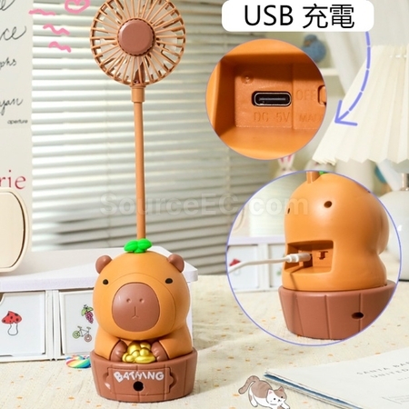 Customization Cartoon Pencil Sharpener USB Rechargeable Mini Fan Corporate Gifts