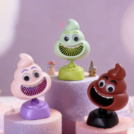 Customization Funny Poop-Shaped Rechargeable Mini Fan Corporate Gifts