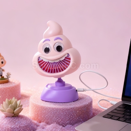 Customization Funny Poop-Shaped Rechargeable Mini Fan Corporate Gifts