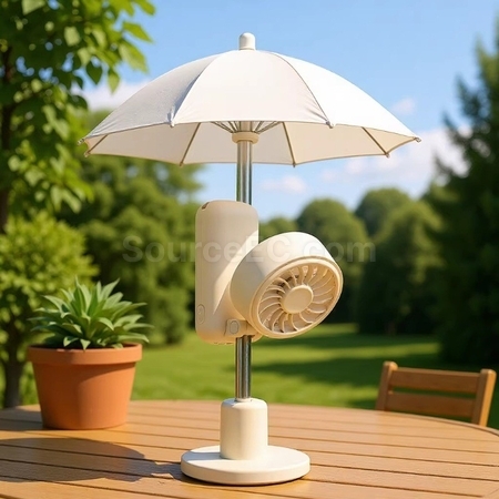 Foldable Umbrella Clip Portable Handheld Fan