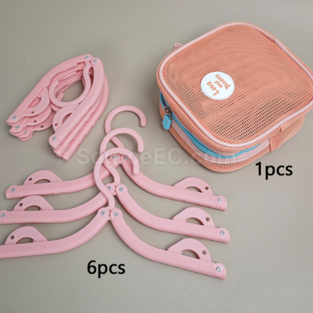 Customization Folding Clothes Hanger With Storage Bag, Travel Clothes Drying Rack Corporate Gifts