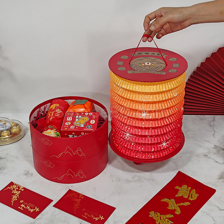 Customization Hand-Held Lantern Round Gift Box Corporate Gifts