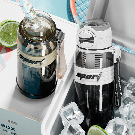Customization Dual-suction Straw Sports Water Bottle Corporate Gifts